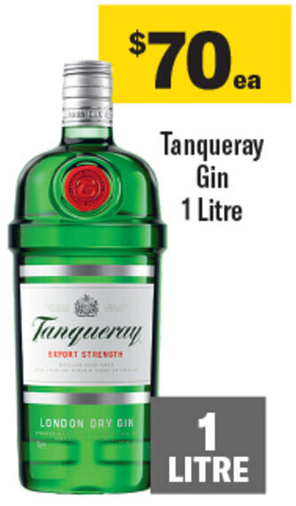 Coles Tanqueray Gin 1 Litre offer