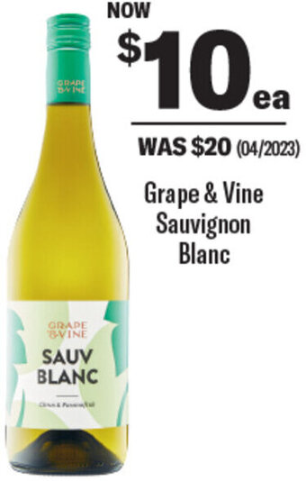 Coles Grape & Vine Sauvignon Blanc offer