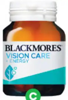 Woolworths Blackmores Vision Care + Energy Eye Care Capsules Pk 30 offer