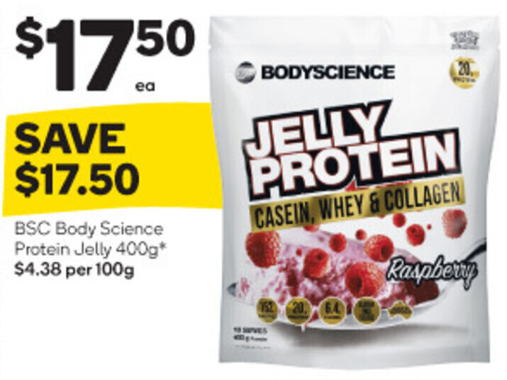 BSC Body Science Protein Jelly 400g offer at Woolworths