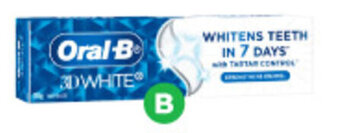 Woolworths Oral-B 3D White Toothpaste 110g offer