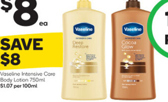 Woolworths Vaseline Intensive Care Body Lotion 750mL offer