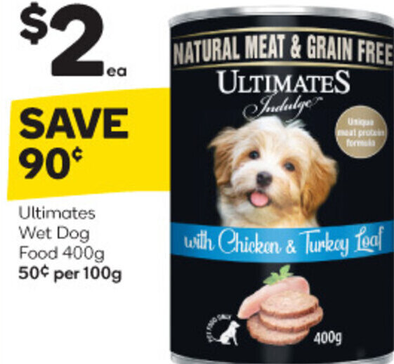 Ultimates Wet Dog Food 400g offer at Woolworths