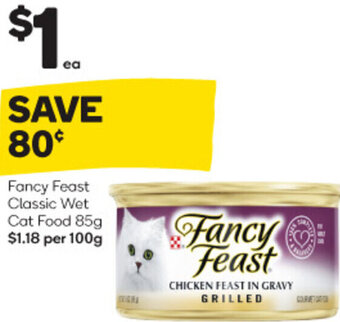 Woolworths Fancy Feast Classic Wet Cat Food 85g offer