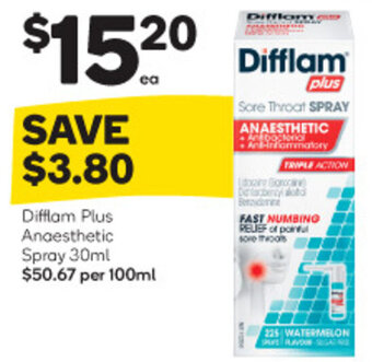 Woolworths Difflam Plus Anaesthetic Spray 30ml offer