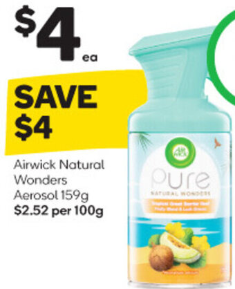 Woolworths Airwick Natural Wonders Aerosol 159g offer
