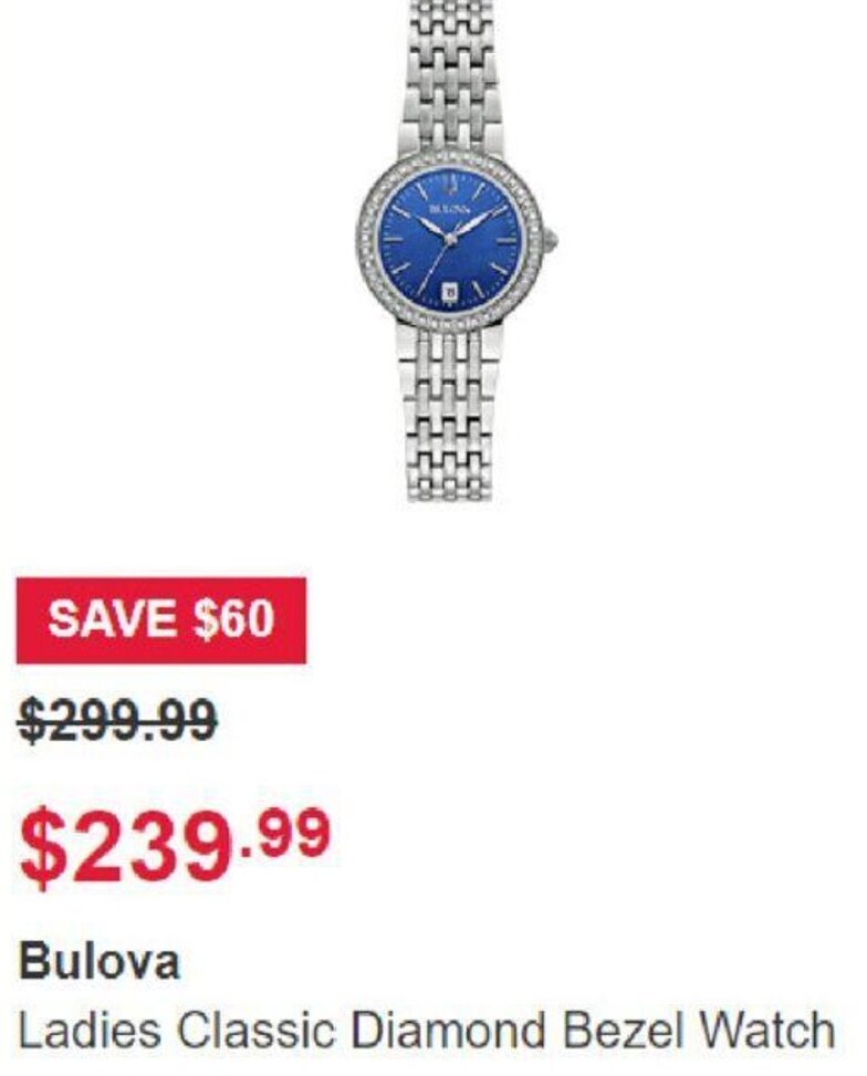 Costco bulova women's online watch