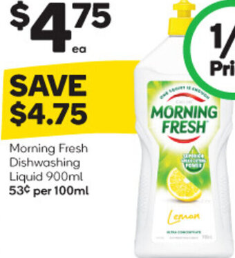 Woolworths Morning Fresh Dishwashing Liquid 900ml offer