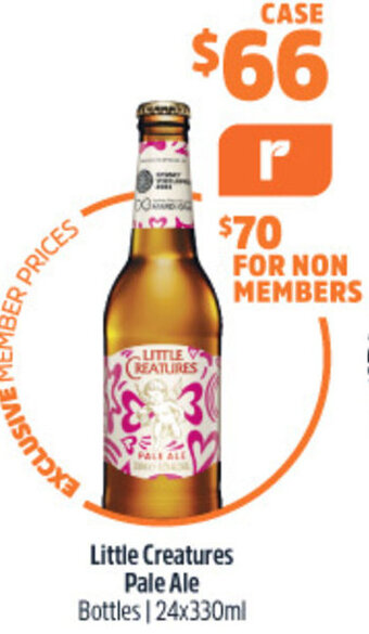 Woolworths Little Creatures Pale Ale Bottles | 24x330ml offer