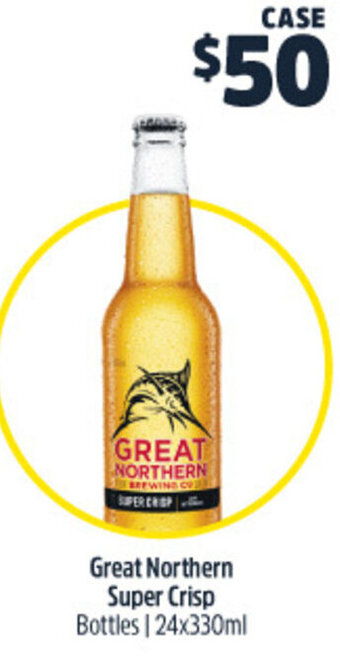 Woolworths Great Northern Super Crisp Bottles | 24x330ml offer