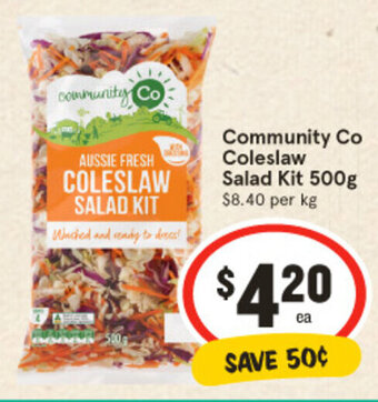 IGA Community Co Coleslaw Salad Kit 500g offer