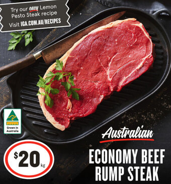 IGA Economy Beef Rump Steak offer