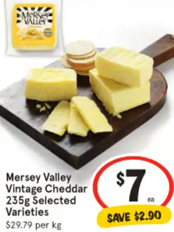 IGA Mersey Valley Vintage Cheddar 235g offer