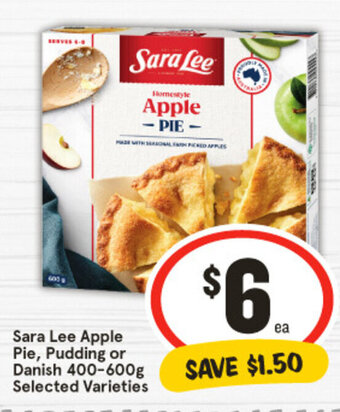IGA Sara Lee Apple Pie, Pudding or Danish 400-600g Selected Varieties offer