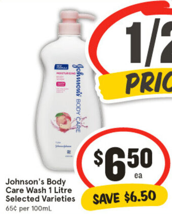 IGA Johnson's Body Care Wash 1 Litre Selected Varieties offer