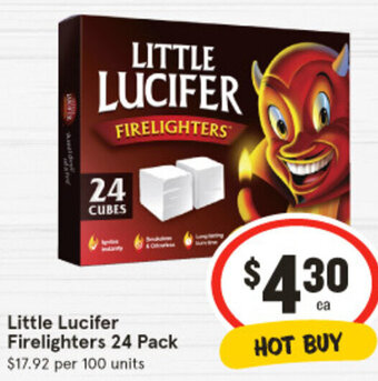 IGA Little Lucifer Firelighters 24 Pack offer