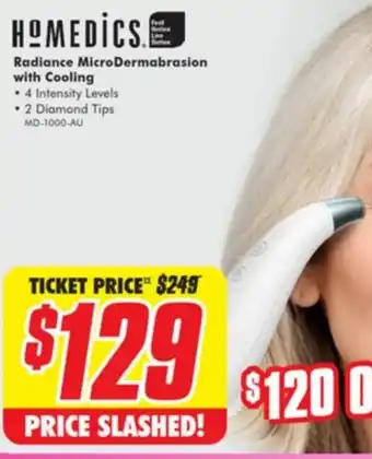 The Good Guys Homedics Radiance MicroDermabrasion with Cooling offer