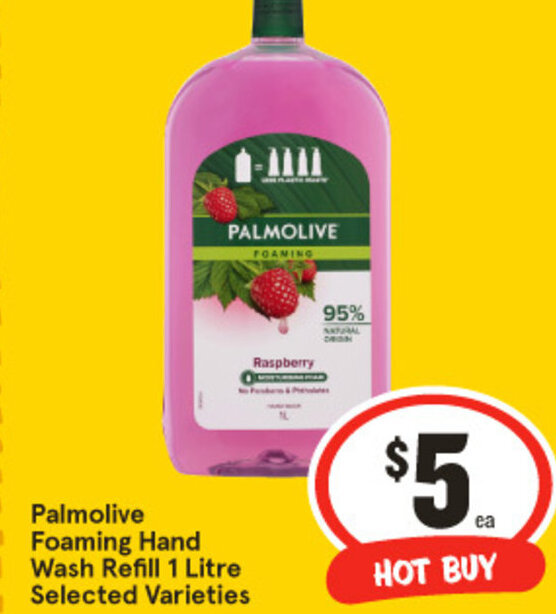 Palmolive Foaming Hand Wash refill 1 Litre Selected Varieties offer at IGA