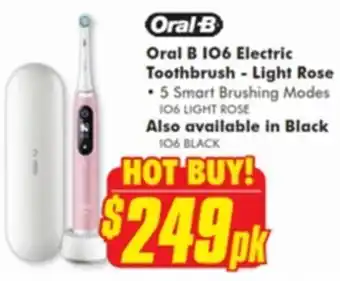 The Good Guys Oral-B B IO6 Electric Toothbrush - Light Rose offer
