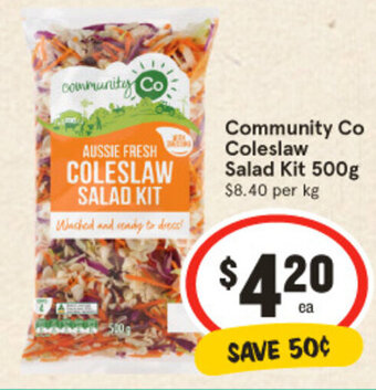 IGA Community Co Coleslaw Salad Kit 500g offer