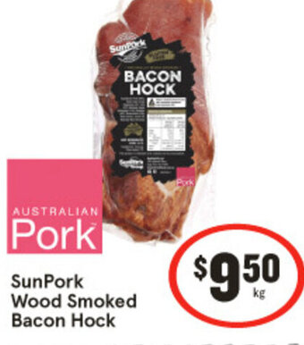 IGA SunPork Wood Smoked Bacon Hock offer