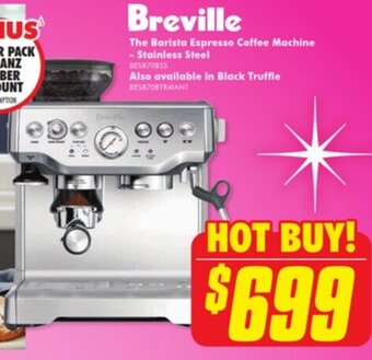 The Good Guys Breville The Barista Espresso Coffee Machine - Stainless Steel offer