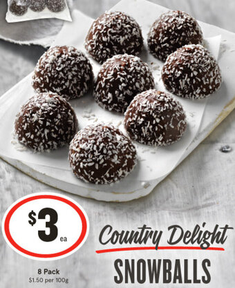 IGA Country Delight SNOWBALLS offer