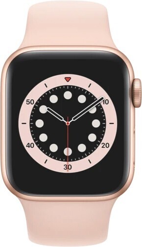 The Good Guys Apple Watch Series 6 (GPS) 40mm - Gold Aluminium Case with Pink Sand Sport Band offer