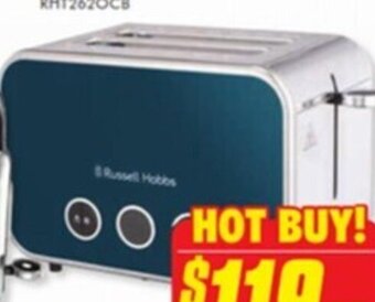 The Good Guys Russell Hobbs Distinctions 2 Slice Toaster - Ocean Blue offer