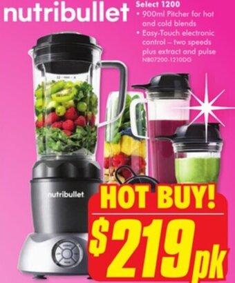 The Good Guys Nutribullet Select 1200 offer