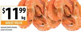 Supabarn Medium Cooked Prawns offer