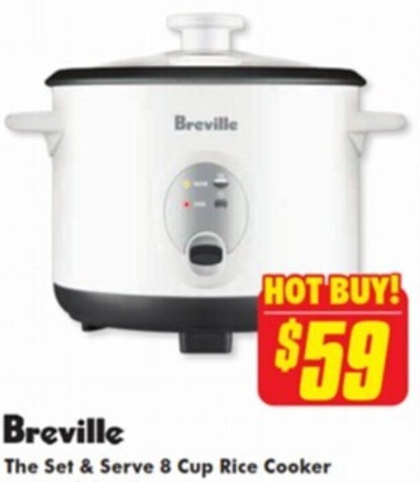 Breville The Set & Serve 8 Cup Rice Cooker offer at The Good Guys