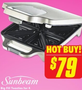 The Good Guys Sunbeam Big Fill Toasties for 4 offer
