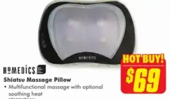 The Good Guys Homedics Shiatsu Massage Pillow offer