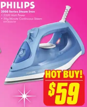 The Good Guys Philips 3000 Series Steam Iron offer