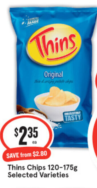 IGA Thins Chips 120-175g offer