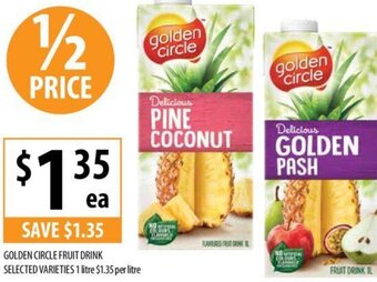 Supabarn Golden Circle Fruit Drink Selected Varieties 1 Litre offer