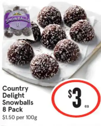 IGA Country Delight Snowballs 8 Pack offer
