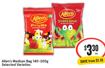 IGA Allen's Medium Bag 140-200g offer
