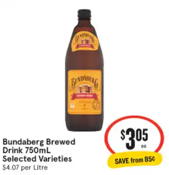 IGA Bundaberg Brewed Drink 750mL offer