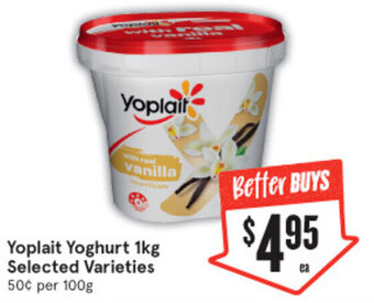 IGA Yoplait Yoghurt 1kg offer