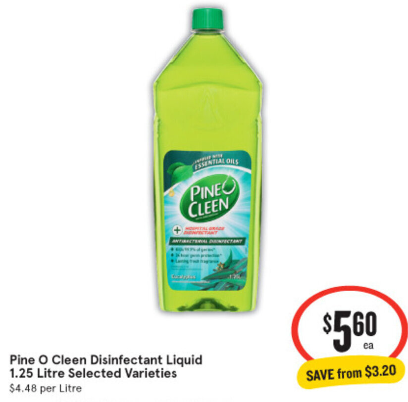 Pine O Clean Disinfectant Liquid 1.25 Litre offer at IGA