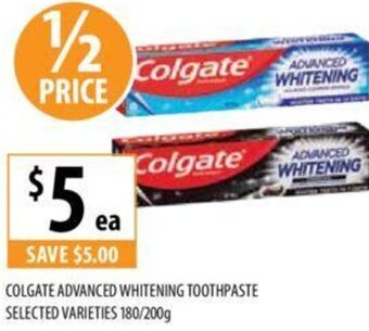 Supabarn Colgate Advanced Whitening Toothpaste 180/200g offer