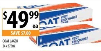Supabarn GOAT LAGER 24x375ml offer