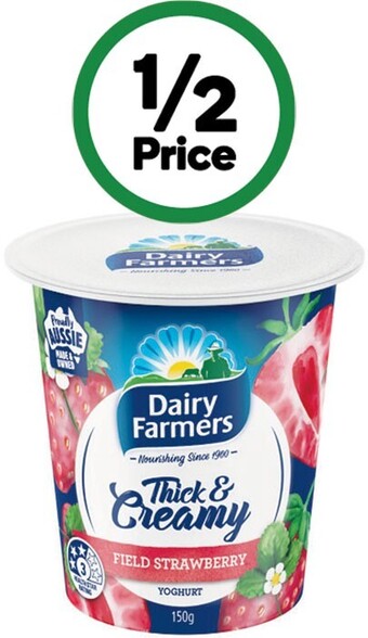 Woolworths Dairy farmers thick & creamy yoghurt pot 150g – from the fridge offer