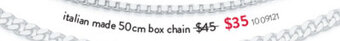 Goldmark Italian made 50cm Box Chain offer