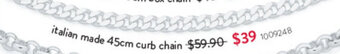 Goldmark Italian Made 45cm Belcher Chain offer