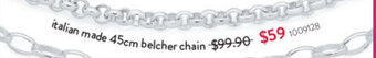 Goldmark Italian Made 45cm Belcher Chain offer