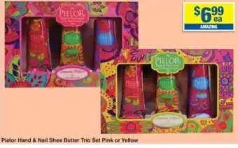 My Chemist Pielor Hand & Nail Shea Butter Trio Set Pink or Yellow offer