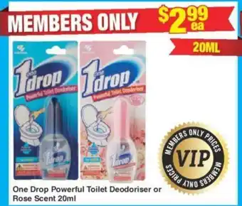 My Chemist One Drop Powerful Toilet Deodoriser or Rose Scent 20ml offer